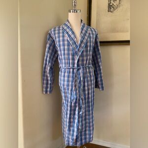 POLO RALPH LAUREN Men's 100% Cotton Woven Plaid Robe S/M